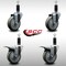 Service Caster 4'' SS Gray Poly Swivel 1-1/8'' Expanding Stem Caster Set 2 Total Lock Brakes, 4PK SCC-SSEXTTL20S414-PPUB-2-S-2-118 - alternate 4